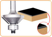 Flush Trim with Bevel Router Bits