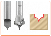 Point Cutting Roundover Router Bits