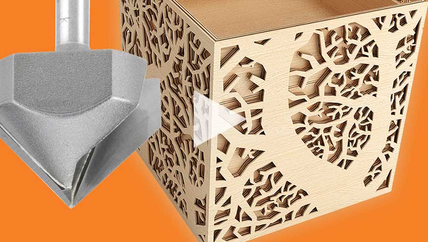 Plywood Planter Built Using Foam Cutting CNC Bits