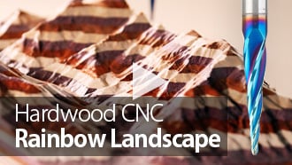 CNC Project: Machining a Rainbow Landscape from Hardwood