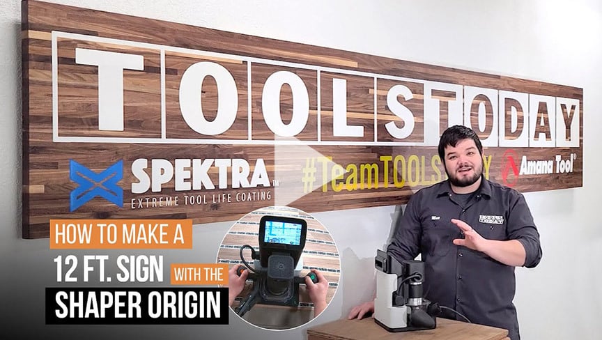 How to Make a 12 Foot Walnut Sign Using Shaper Origin | ToolsToday