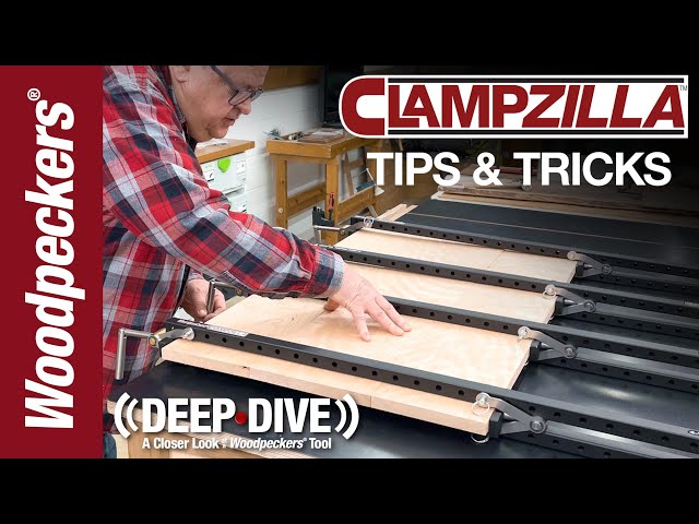 How To Use CLAMPZILLA For Large Panel Glue-Ups | Deep Dive | Woodpeckers Tools