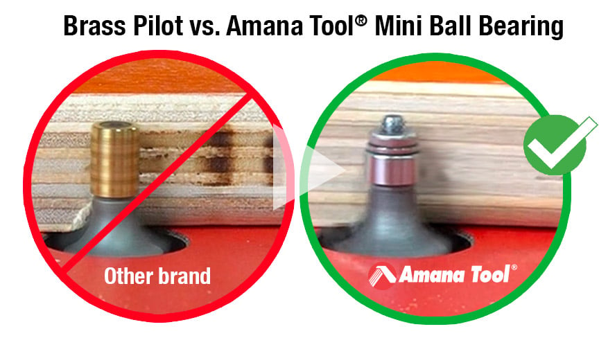 Brass Pilot vs Amana Tool® Mini Ball Bearing | ToolsToday